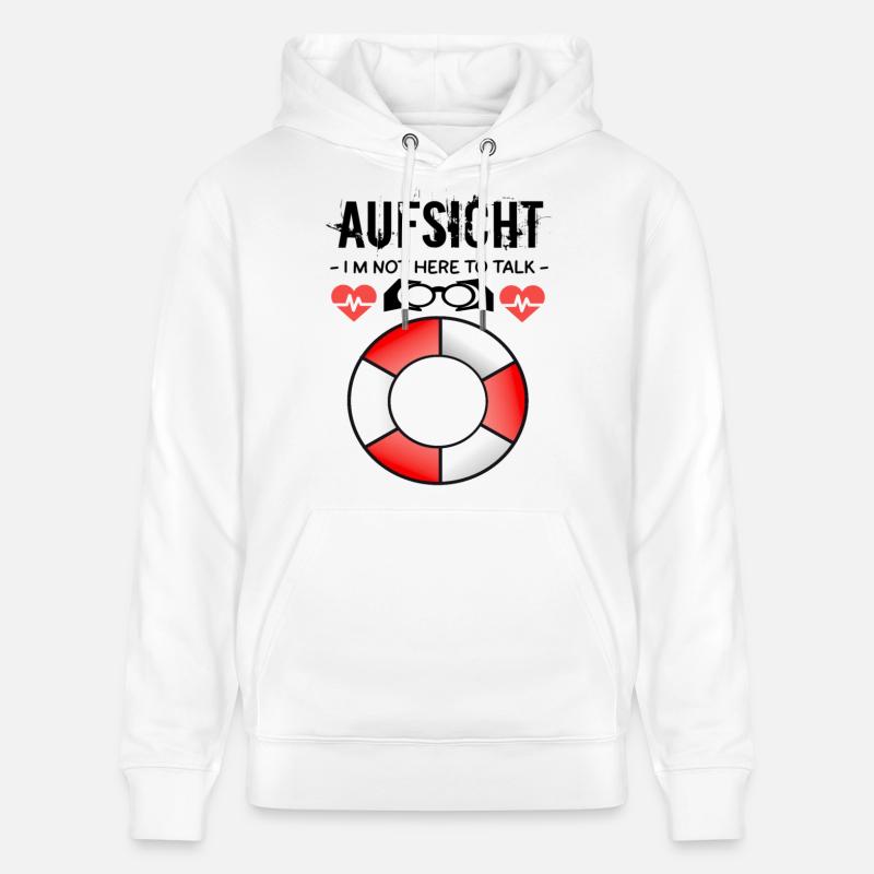Aufsicht - Badeaufsicht - Stanley/Stella Unisex Bio-Hoodie CRUISER  - Weiß