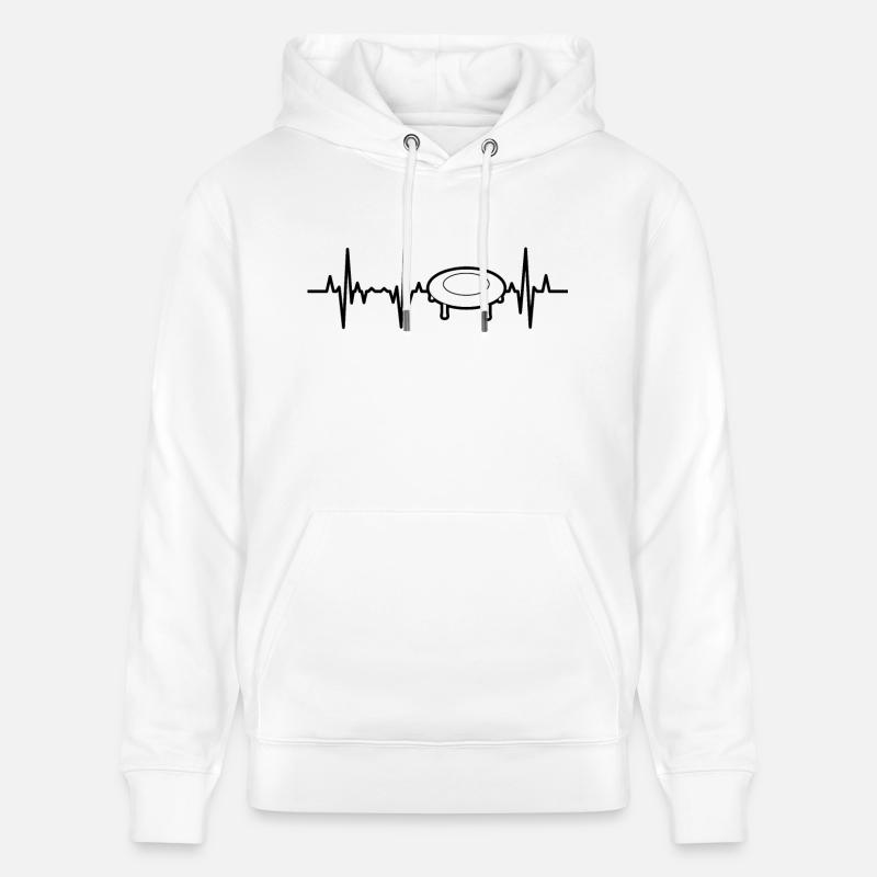 Trampoline Palpitations cardiaques - Sweat à capuche bio CRUISER Stanley/Stella Unisexe - blanc
