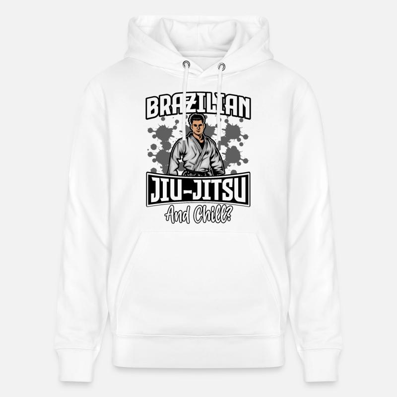 Jiu-Jitsu brésilien et chill - Sweat à capuche bio CRUISER Stanley/Stella Unisexe - blanc