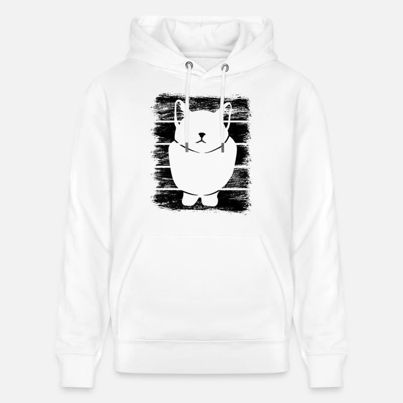 Chat - Sweat à capuche bio CRUISER Stanley/Stella Unisexe - blanc