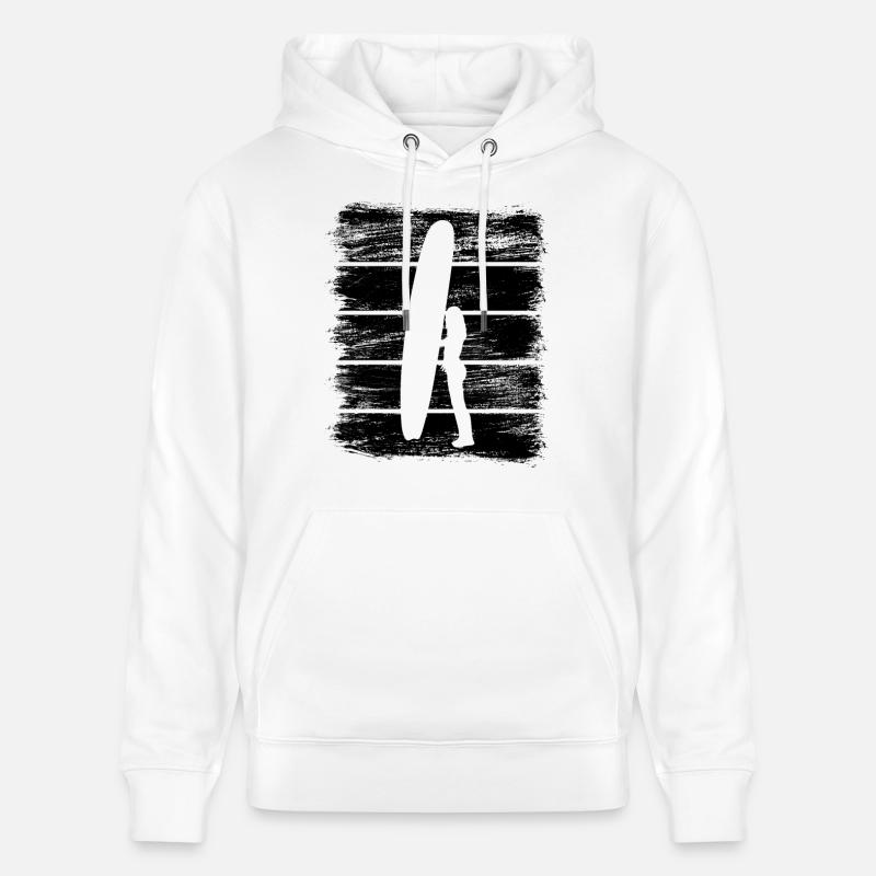 Fille surfeuse - Sweat à capuche bio CRUISER Stanley/Stella Unisexe - blanc