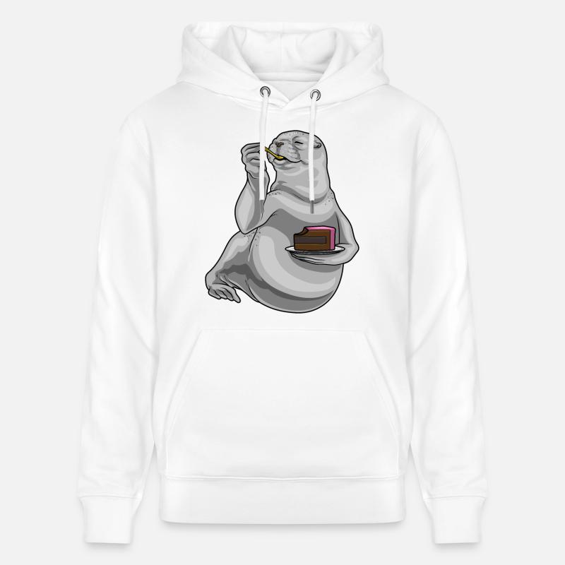 Gâteau de phoque - Sweat à capuche bio CRUISER Stanley/Stella Unisexe - blanc