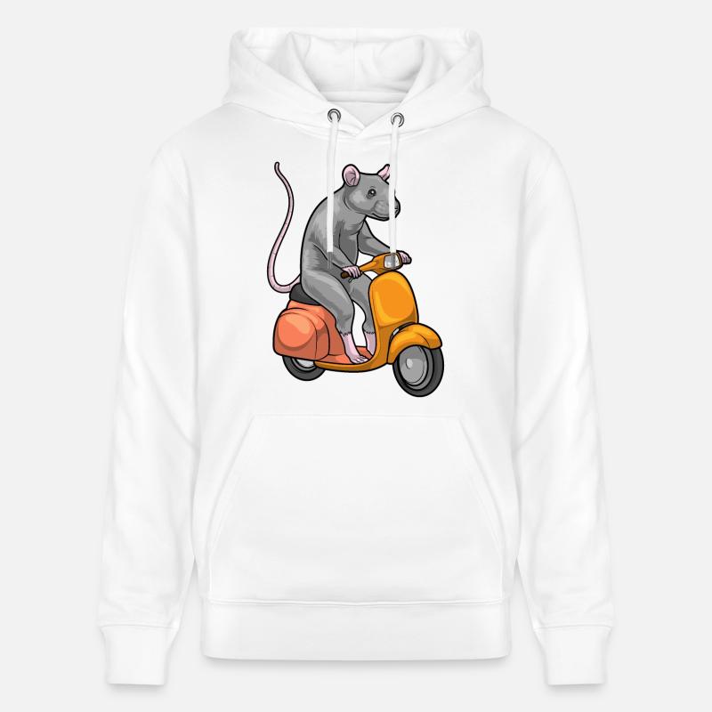 Ratte Motorroller - Stanley/Stella Unisex Bio-Hoodie CRUISER  - Weiß