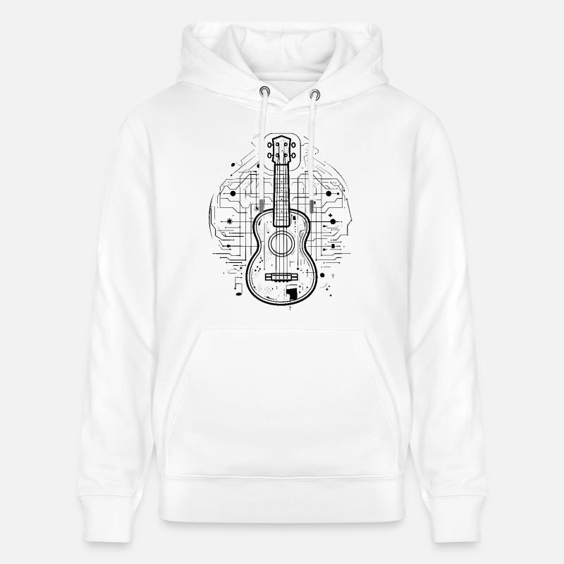 Ukulélé - Sweat à capuche bio CRUISER Stanley/Stella Unisexe - blanc