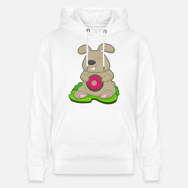 Beignet lapin - Sweat à capuche bio CRUISER Stanley/Stella Unisexe - blanc