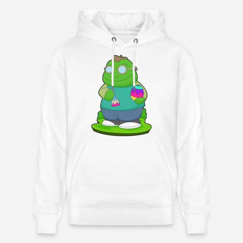 Grenouille Peintre de Pâques - Sweat à capuche bio CRUISER Stanley/Stella Unisexe - blanc