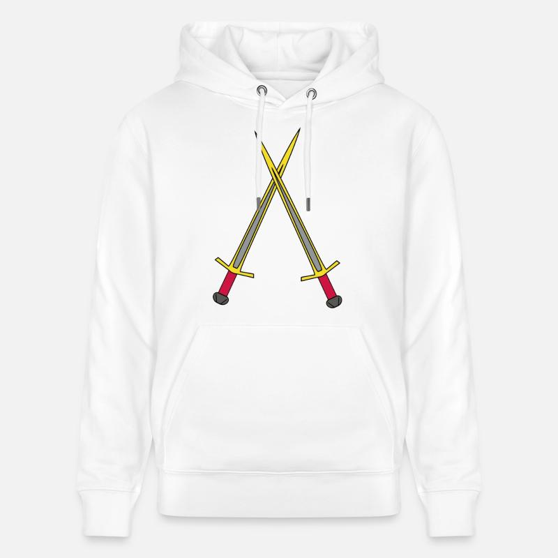Épée Chevalier Guerrier Médiéval Épées - Sweat à capuche bio CRUISER Stanley/Stella Unisexe - blanc