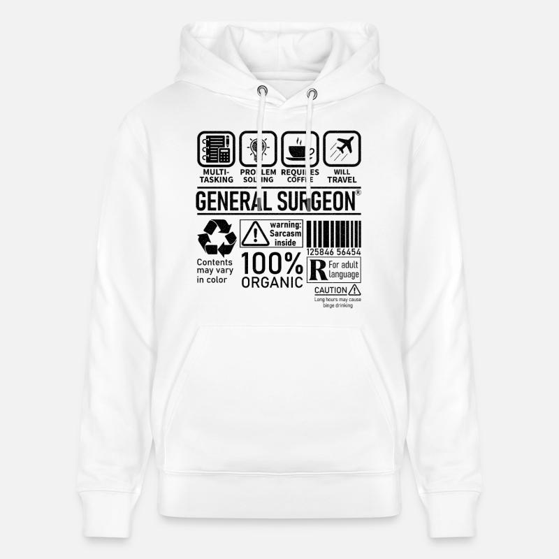 General Surgeon multi tasking problem solving - Stanley/Stella Unisex Bio-Hoodie CRUISER  - Weiß