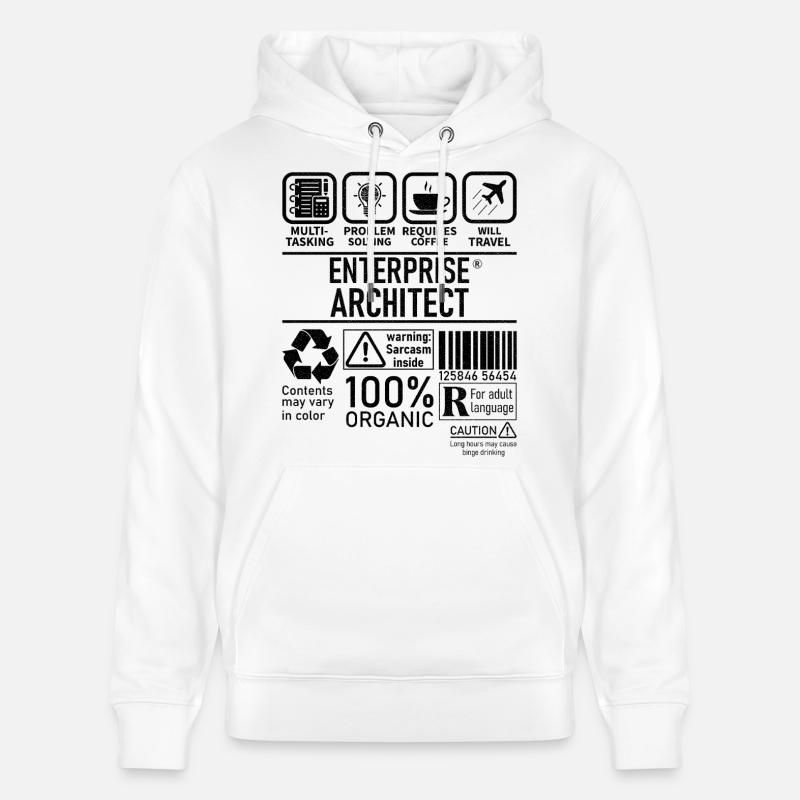 Enterprise Architect multi tasking problem solving - Stanley/Stella CRUISER Unisex Organic Hoodie - white