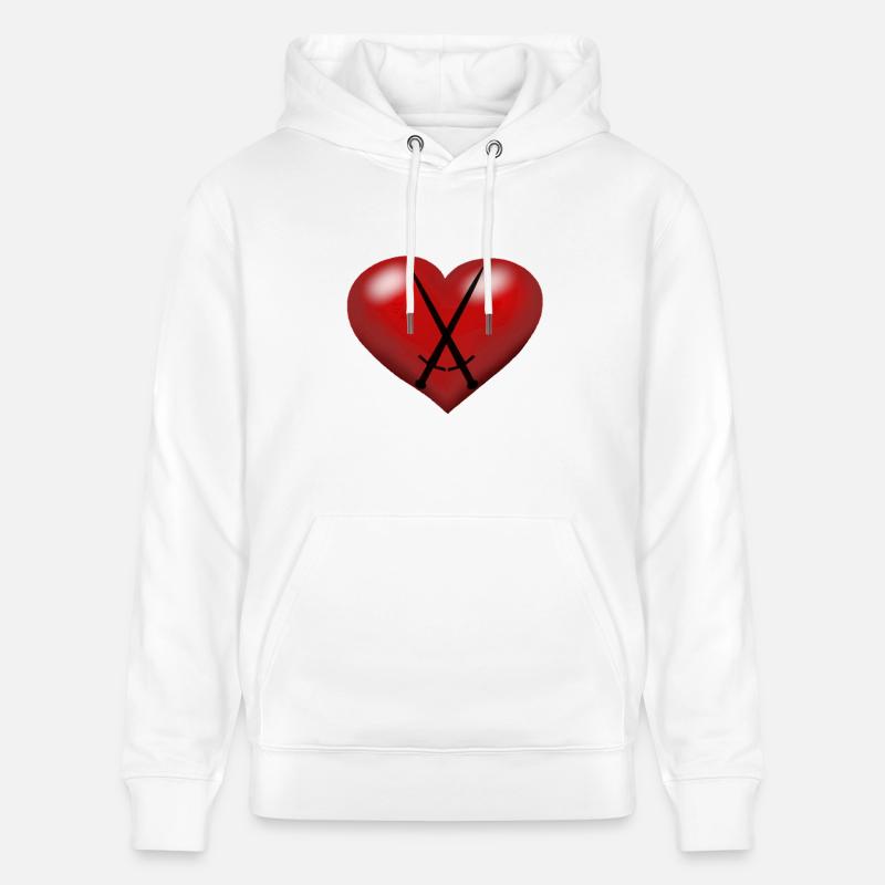 Coeur Coeurs Épées Épée Épéiste - Sweat à capuche bio CRUISER Stanley/Stella Unisexe - blanc
