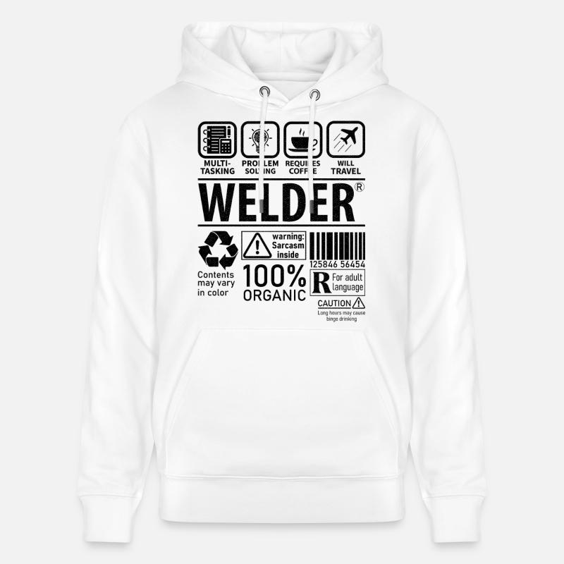 Welder multi tasking problem solving requires - Stanley/Stella Unisex Bio-Hoodie CRUISER  - Weiß