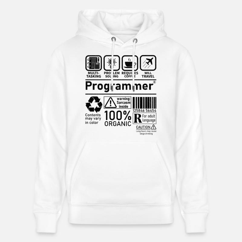 Programmer multi tasking problem solving requires - Stanley/Stella Unisex Bio-Hoodie CRUISER  - Weiß