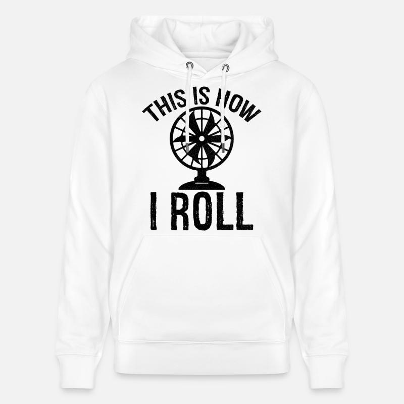 so rolle ich Tischventilator - Stanley/Stella Unisex Bio-Hoodie CRUISER  - Weiß