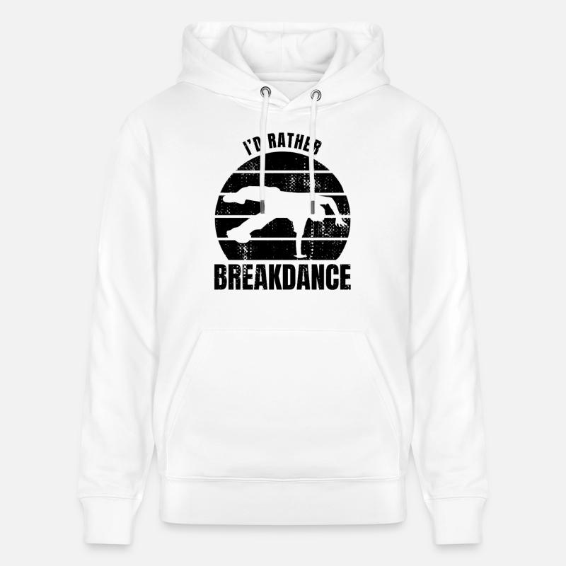 Phrase breakdancer - Sweat à capuche bio CRUISER Stanley/Stella Unisexe - blanc