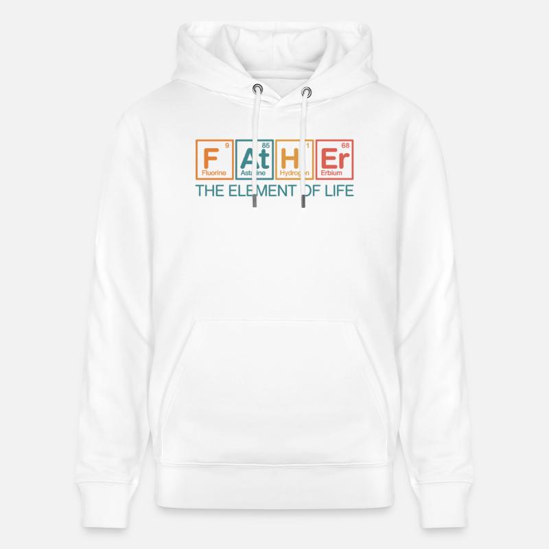 Vater – Das Element des Lebens - Stanley/Stella Unisex Bio-Hoodie CRUISER  - Weiß