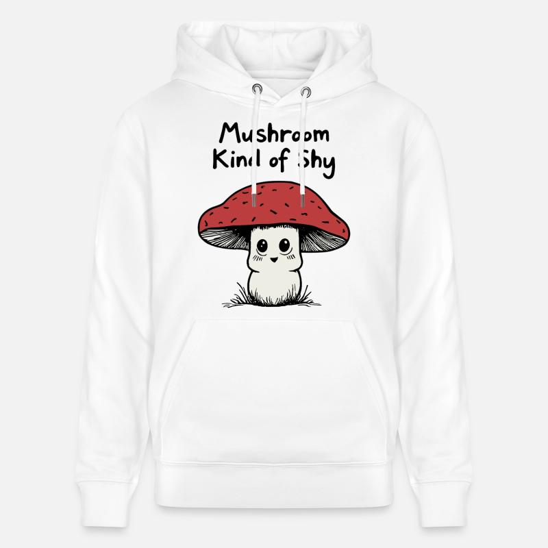 Champignon un peu timide - Sweat à capuche bio CRUISER Stanley/Stella Unisexe - blanc