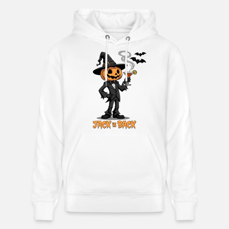 Jack is Back - Citrouille d’Halloween - Sweat à capuche bio CRUISER Stanley/Stella Unisexe - blanc