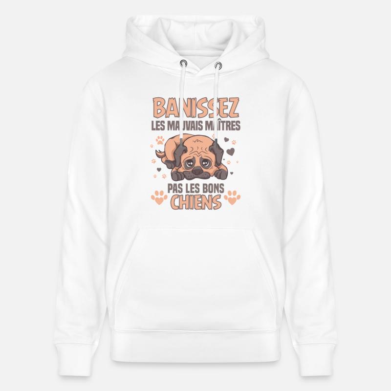 Elevage Canin Chiot Mignon Education - Sweat à capuche bio CRUISER Stanley/Stella Unisexe - blanc