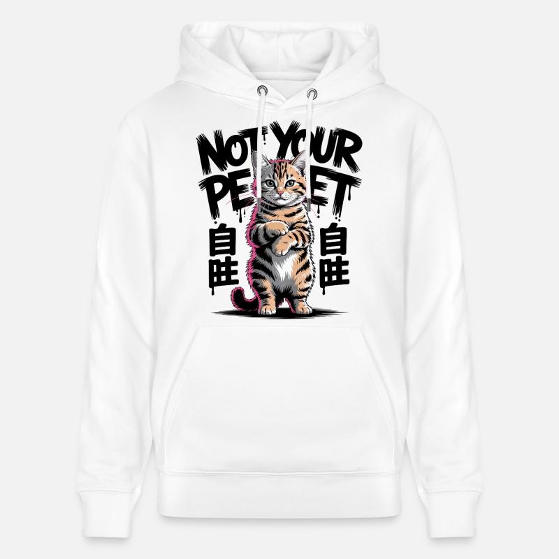 Pas votre chat de compagnie - Sweat à capuche bio CRUISER Stanley/Stella Unisexe - blanc