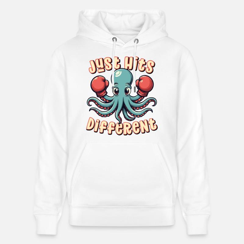 Frappe simplement différemment - Sweat à capuche bio CRUISER Stanley/Stella Unisexe - blanc