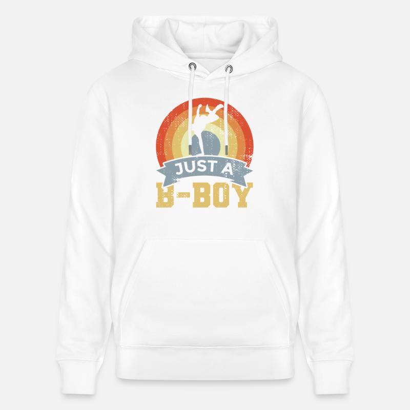 Breakdancer Garçon - Sweat à capuche bio CRUISER Stanley/Stella Unisexe - blanc