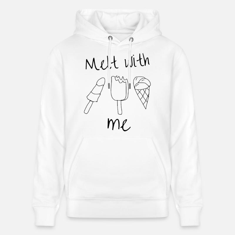 Fondez avec moi | Glace - Sweat à capuche bio CRUISER Stanley/Stella Unisexe - blanc