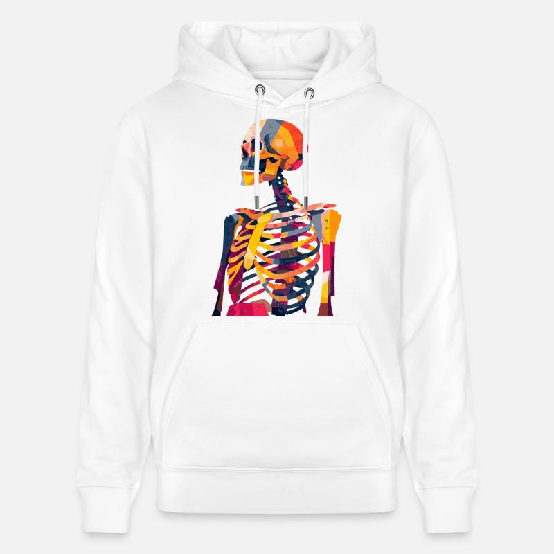 Artiste squelette Art créatif Anatomie - Sweat à capuche bio CRUISER Stanley/Stella Unisexe - blanc