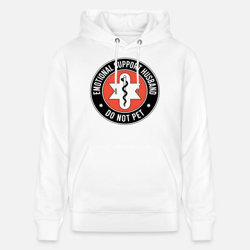 Mari émotionnel – Ne touchez pas - Sweat à capuche bio CRUISER Stanley/Stella Unisexe - blanc