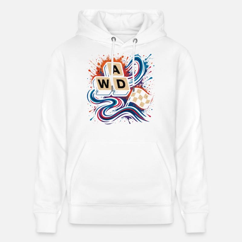Chemise rétro AWD Racing Keys Drift - Sweat à capuche bio CRUISER Stanley/Stella Unisexe - blanc