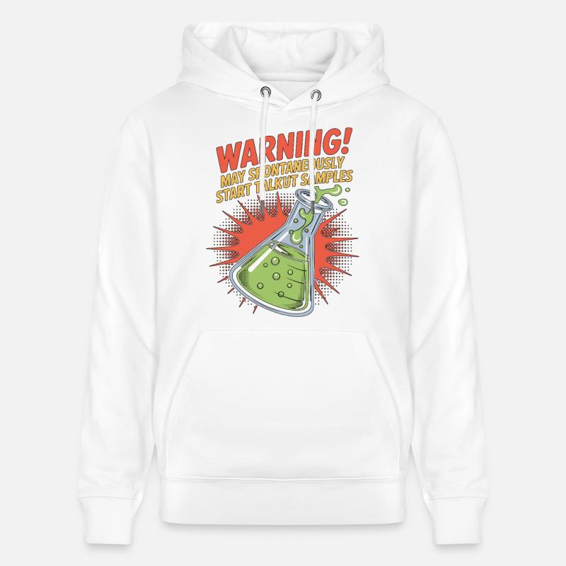 Lab Technician Warning May Spontaneously Scientist - Stanley/Stella Unisex Bio-Hoodie CRUISER - Weiß