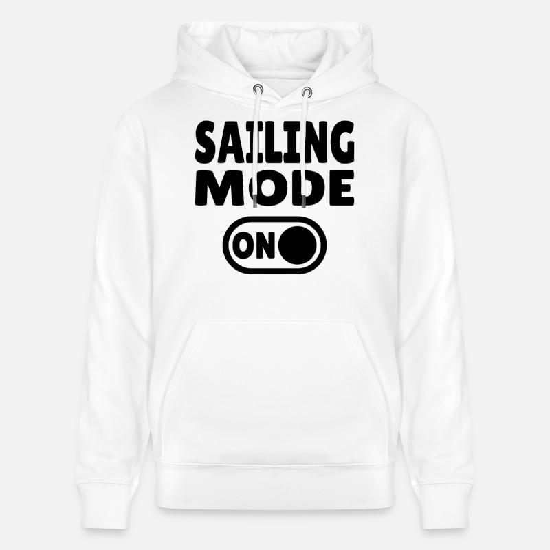 Mode Navigation Activé - Navigation Active - Sweat à capuche bio CRUISER Stanley/Stella Unisexe - blanc