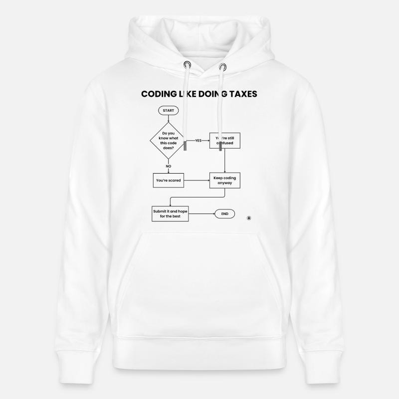 Codierung wie Steuererklärung – Hope Gift einreichen - Stanley/Stella Unisex Bio-Hoodie CRUISER  - Weiß