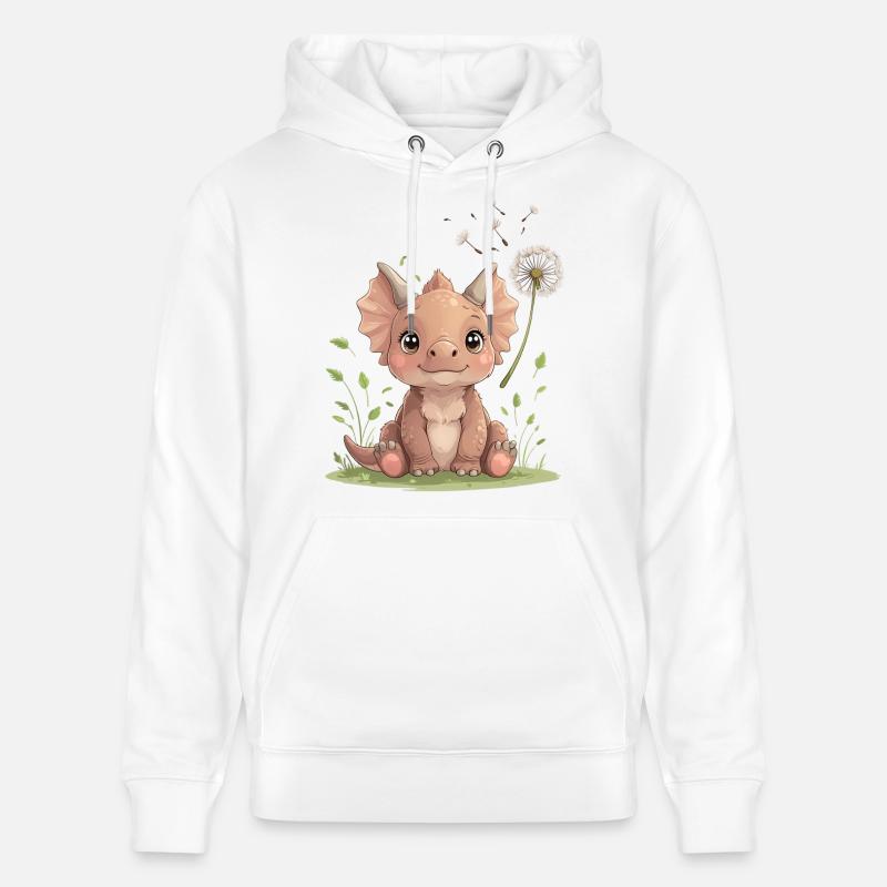 Garçon dragon câlin dans l’herbe - Sweat à capuche bio CRUISER Stanley/Stella Unisexe - blanc