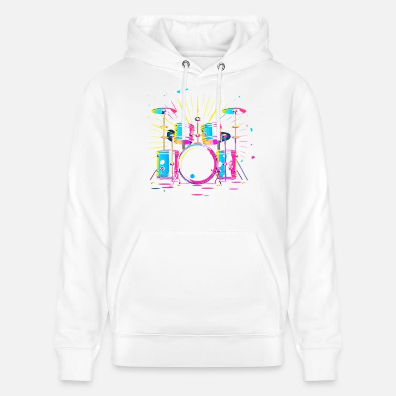 percussion - Sweat à capuche bio CRUISER Stanley/Stella Unisexe - blanc