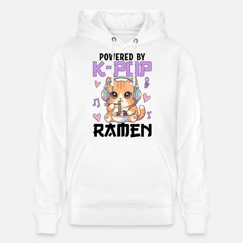 Propulsé par des ramen K-Pop - Sweat à capuche bio CRUISER Stanley/Stella Unisexe - blanc