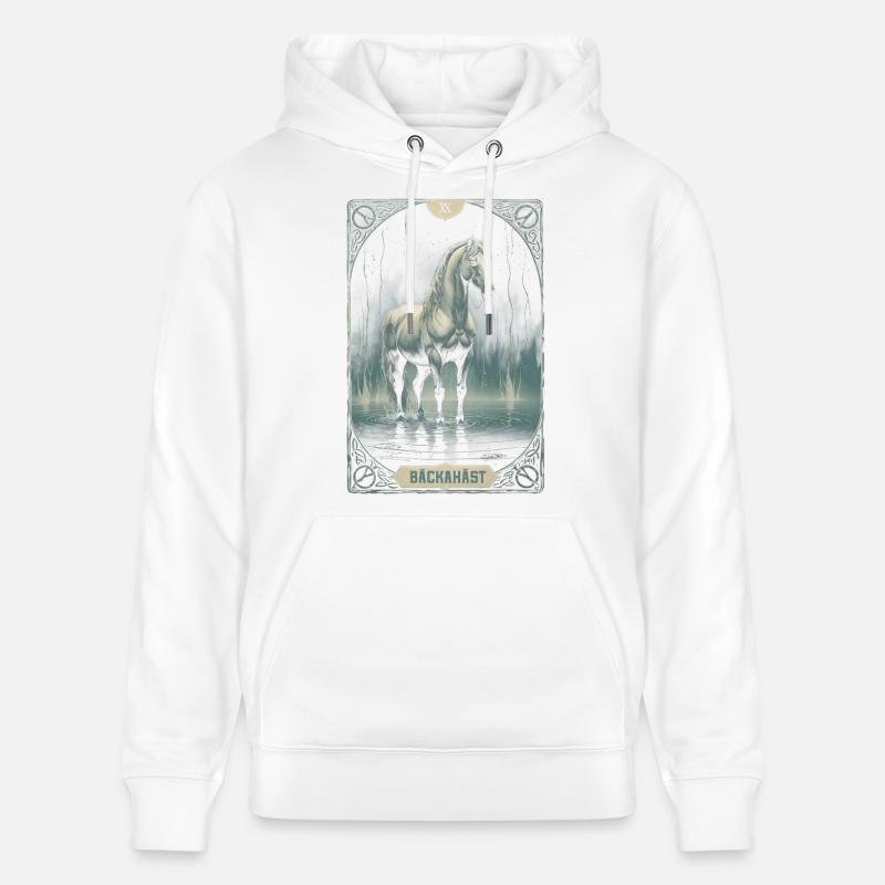 Créatures mythologiques de Bäckahäst - Sweat à capuche bio CRUISER Stanley/Stella Unisexe - blanc
