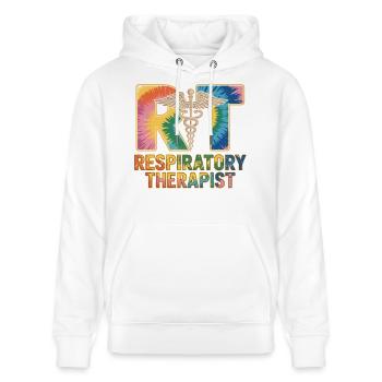 Respiratorischer Therapeut Tie-Dye - Stanley/Stella Unisex Bio-Hoodie CRUISER  - Weiß - Vorne - Alina (178cm) & Michal (187cm)