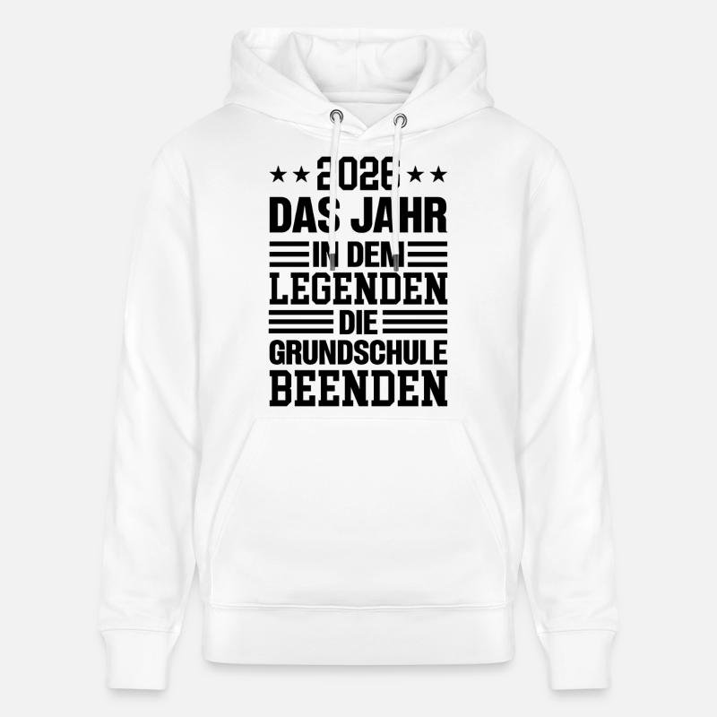 Année 2026 Legends End École primaire - Sweat à capuche bio CRUISER Stanley/Stella Unisexe - blanc
