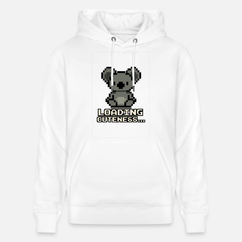 Chargement du Pixel Koala Mignonnerie - Sweat à capuche bio CRUISER Stanley/Stella Unisexe - blanc