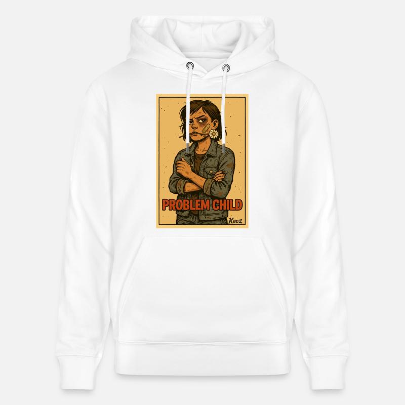 Affiche Problem Child Daisy Rebel - Sweat à capuche bio CRUISER Stanley/Stella Unisexe - blanc