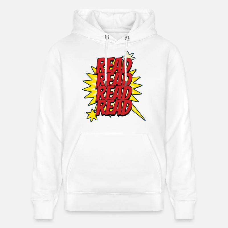 Lire Design - Look Super-héros de comics - Sweat à capuche bio CRUISER Stanley/Stella Unisexe - blanc