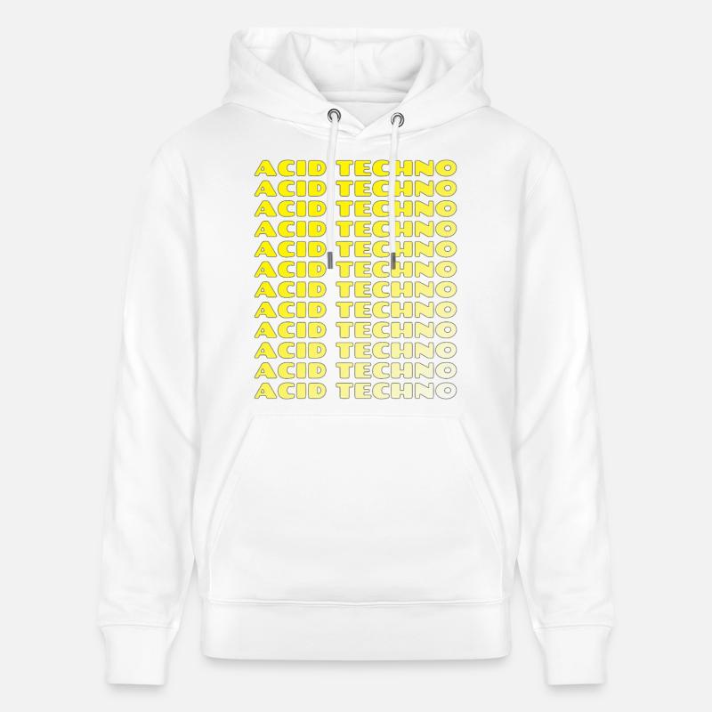 Acid Techno Repeat Neon - Sweat à capuche bio CRUISER Stanley/Stella Unisexe - blanc