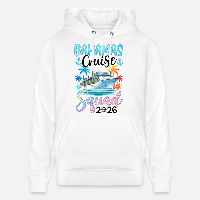 Équipe de croisière des Bahamas 2026 - Sweat à capuche bio CRUISER Stanley/Stella Unisexe - blanc