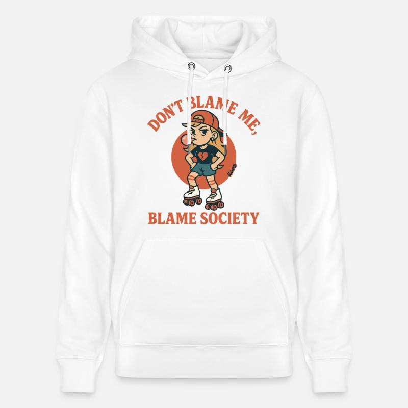 Ne blâme pas la société - Sweat à capuche bio CRUISER Stanley/Stella Unisexe - blanc