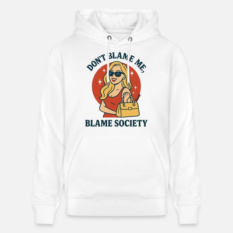 Ne blâme pas la société - Sweat à capuche bio CRUISER Stanley/Stella Unisexe - blanc