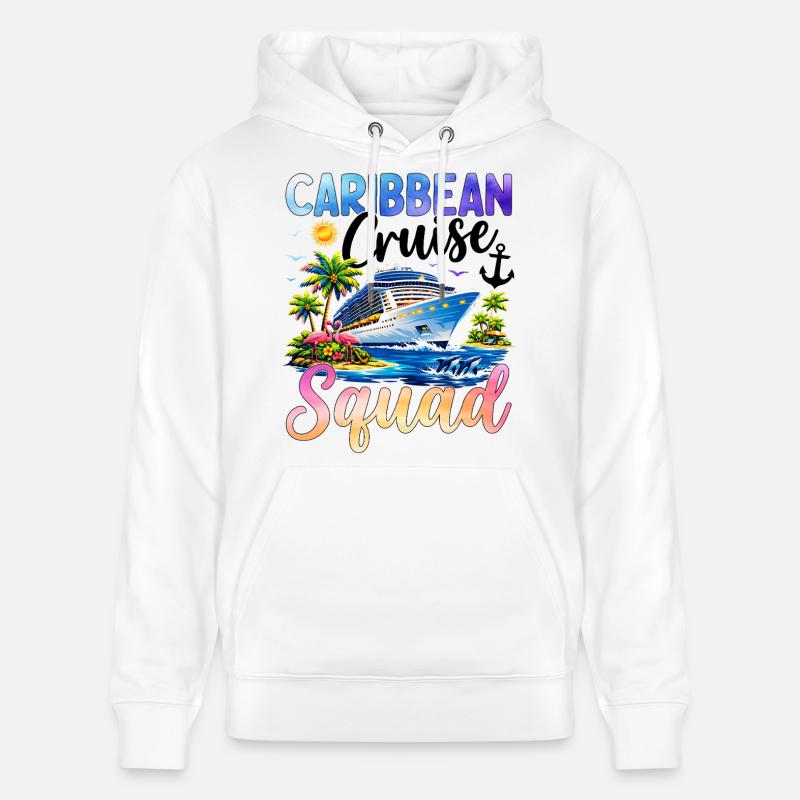 Équipe de croisière dans les Caraïbes - Sweat à capuche bio CRUISER Stanley/Stella Unisexe - blanc