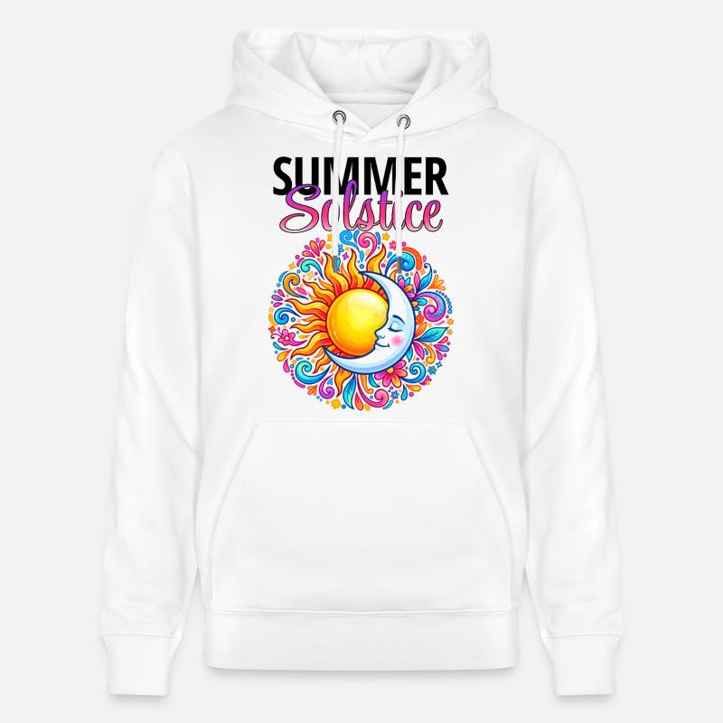 Litha Pagan Solstice d’été Midsommar - Sweat à capuche bio CRUISER Stanley/Stella Unisexe - blanc