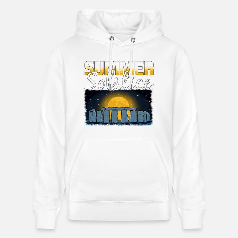 Litha Pagan Solstice d’été Midsommar - Sweat à capuche bio CRUISER Stanley/Stella Unisexe - blanc