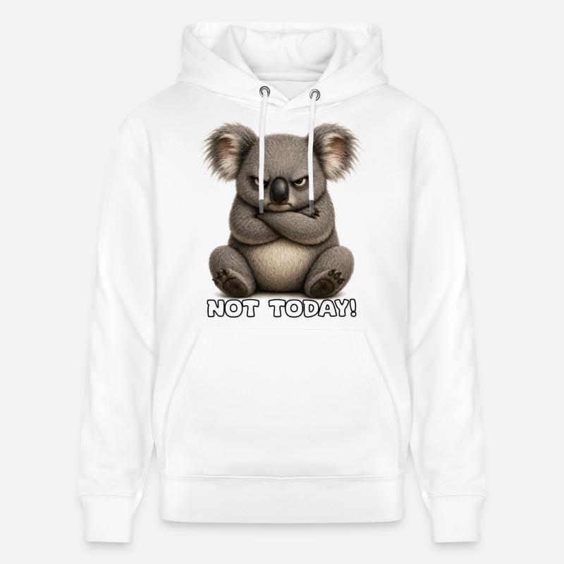 Grummeliger Koala – Not Today - Sweat à capuche bio CRUISER Stanley/Stella Unisexe - blanc
