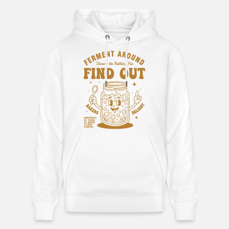 Sauerteigbrot Backbäcker Sauerteigstarter - Stanley/Stella Unisex Bio-Hoodie CRUISER - Weiß